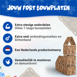 Fort Bouwplaten Set - Speelhuis Bouwset - Fort bouwen